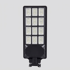 500W Waterproof IP67 LED Solar Street <b>Light</b> 120 Beam Angle 2700K Warm White <b>Battery</b> Backup Black ABS Body CE Certified Solar - Product Image 1