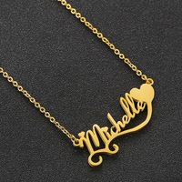Livraison Directe Certifiée CE RoHS Collier Prénom Personnalisé POD Vente en Gros et Détail Offre Spéciale Cadeaux Personnalisés