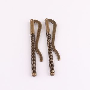 8cm प्राचीन पीतल धातु बटुआ पर्स वसंत पैसे क्लिप - Product Image 1