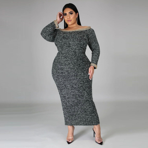 Sexy negro <span class=keywords><strong>vestidos</strong></span> de las mujeres más tamaño para Mujer plus tamaño maxi <span class=keywords><strong>vestidos</strong></span> vestido mujer grande - Product Image 5