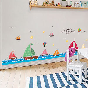 Creatività FAI DA TE Barca Mare Autoadesivi Della Parete Della Decorazione Per la Casa Casa Camera Dei Bambini Bambino Bagno Decorazione Del PVC Del Vinile Autoadesivo Su il Muro - Product Image 3