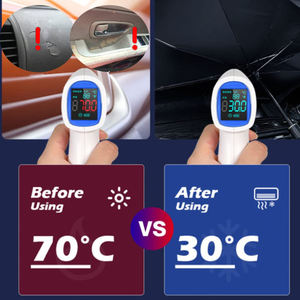 Pare-soleil de pare-brise avant pliable SUNNUO, modèle personnalisé pour fourgonnette, bloque les rayons UV, isolant thermique, fabriqué en nylon durable, facile à plier - Product Image 6