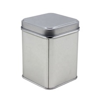 Boîte en métal carrée personnalisée de qualité alimentaire pour le stockage du thé, du café, du sucre, du lait, de la gelée, emballage cadeau avec finition brillante