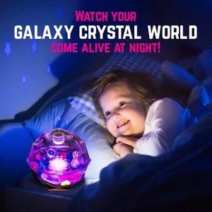 Kit de terrarium galactique pour faire pousser vos propres cristaux, idéal pour les débutants, créez une scène galactique avec des extraterrestres et une veilleuse LED - Product Image 4