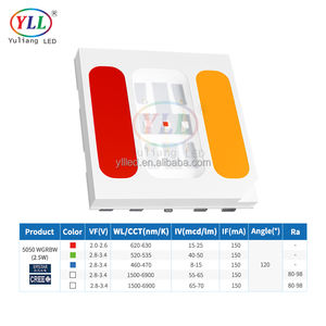 Puce <span class=keywords><strong>LED</strong></span> SMD 5050 WRGBW haute puissance 2,5 W à mélange de couleurs exceptionnel pour éclairage décoratif, éclairage mural architectural extérieur, éclairage de scène - Product Image 5