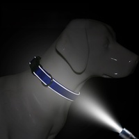 Nouvel Arrivage Collier Classique Tactique pour Chien en Nylon Rembourré Néoprène Réfléchissant avec Lumières et Anneau en D Métallique Réglable Personnalisable pour l'Entraînement