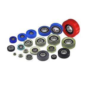 PU6818-4 küçük kasnak tekerlek rulman kauçuk kaplı PU rulo <span class=keywords><strong>608z</strong></span> 626 6200 6202 681zz 1.5x8x4mm POM poliüretan - Product Image 1