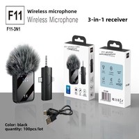 Neues Kabelloses Lavalier-Mikrofon F11/F15/F16/F17 mit Geräuschunterdrückung für 5.0 20Hz-20kHz Frequenzgang für Außeneinsatz