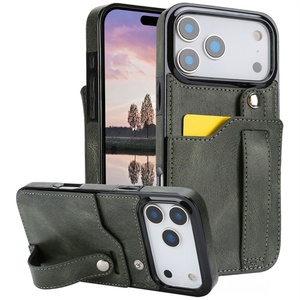 เคสโทรศัพท์หนังกันกระแทกพร้อมช่องใส่บัตรและสายคล้องข้อมือสำหรับ iPhone 17 Pro Max 17 Air - Product Image 4