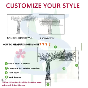 Árbol <span class=keywords><strong>de</strong></span> flor <span class=keywords><strong>de</strong></span> cerezo personalizado, diseño personalizado, tamaño <span class=keywords><strong>de</strong></span> forma <span class=keywords><strong>de</strong></span> estilo y sus ideas para la decoración interior y exterior del jardín del hogar - Product Image 4