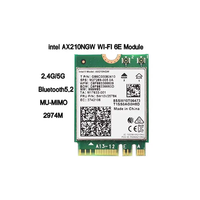 Tarjeta inalámbrica de doble banda 2974Mbps AX210NGW 802.11ax/AC para Intel AX210 WI-FI 6E M.2 NGFF BT 5,2 red Wifi Wlan 2,4G/5G