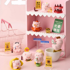 Yu Mo Craft - Caja Sorpresa con Figura de Cerdito de la Suerte, PVC, Paquete de 6, Muñeco de Animal de Dibujos Animados, Adorno, Regalo para Niñas, Decoración de Cumpleaños - Product Image 4