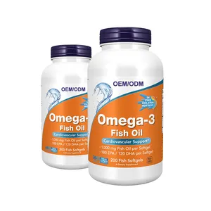 Supply Top Quality Deep Sea Fish Oil Omega 3 1000mg Softgel DHA EPA Capsules Private Label