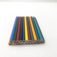 Ensemble de crayons à dessin en bois avec logo personnalisé, lot de 12 crayons hexagonaux de couleur pour étudiants