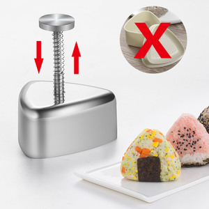 Moule à Onigiri en Acier Inoxydable en Gros, Classique, Triangulaire, pour Musubi, Bento DIY, Repas pour Enfants, Fabrication de Sushi à Domicile, Qualité Alimentaire - Product Image 6