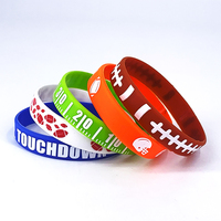 Bracelet en silicone coloré sur le thème du sport, bracelet en caoutchouc, logo personnalisé, commande en gros OEM, pour événements sportifs et matchs de football