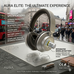 2027 プライベートモデル ANCアクティブノイズキャンセリング ダイナミック オーバーイヤーヘッドセット 高音質 ワイヤレス AAC修理可能 ワイヤレスイヤホン - Product Image 2