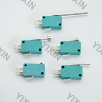 Micro-interrupteurs 16A 250V 125V 3 broches SPDT, micro-interrupteur 28mm 52mm, interrupteur tactile à levier à rouleau, vert