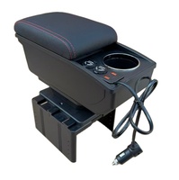 Support de tasse rotatif universel de luxe en cuir ABS 2026 avec chargeur USB et boîte de rangement pour toutes les voitures