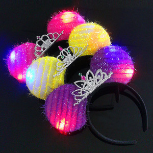 Velo luminoso Net Red Luminous Yarn Super Fairy Ribbon Bow <span class=keywords><strong>LED</strong></span> Light con luminoso con perla Warm Light Small Veil - Product Image 6
