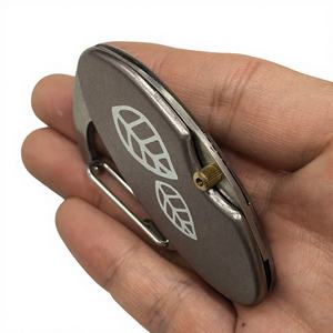 <span class=keywords><strong>Couteau</strong></span> de poche de camping avec mousqueton, lame en acier 3cr13, manche en aluminium, pointe tombante, longueur totale de 9,8 cm - Product Image 5