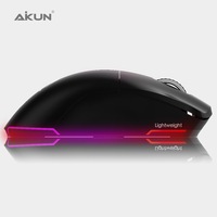 Mouse Gamer Profesional con Cable AIKUN GX43 de 12800 DPI con Dos Cubiertas Superiores, Retroiluminación RGB Programable, Teclas Macro y Cable de 1.8 m