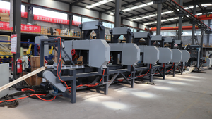 High Productivity Multi-head Horizontal Resaw Band Saw Continuous Feeding Timber Slab <b>Cutting</b> <b>Machine</b> for Pallet <b>Wood</b> Production - Product Image 4