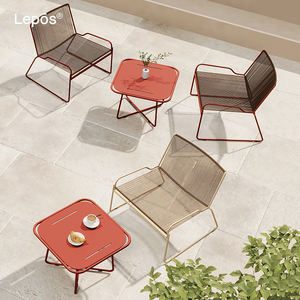 Mesa de Centro de Acero Inoxidable 201 de Grado Comercial de Alta Calidad, Ideal para Decoración de Patio, Jardín y Terraza de Villa - Product Image 1