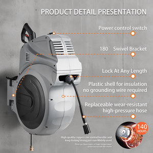 Nettoyeur haute pression électrique <span class=keywords><strong>professionnel</strong></span> 1,7 kW 220 V 12,1 MPa, portable, avec moteur allemand en cuivre - Product Image 3