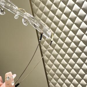 Monture de lunettes transparente sans monture, forme ovale, en titane à mémoire de forme, unisexe, verres en résine, origine Taizhou, numéro de pièce 23010 - Product Image 1