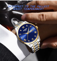 Jam Tangan Pria 2626 Men Watch De Luxe Stainless Steel Quartz Tahan Air dengan Logo Custom, Pesanan Partai Kecil