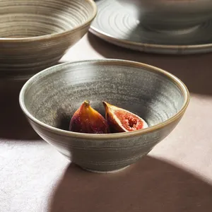 Yayu-cuenco redondo de cerámica con forma de hoja de flor, cuenco de porcelana para ensalada, producto nuevo