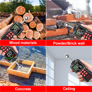 Hygromètre sans broche, <span class=keywords><strong>sonde</strong></span> à bille, écran LCD couleur numérique, plage de 0 à 100 % HR, fonction <span class=keywords><strong>d</strong></span>'alarme, profondeur de mesure de 20 à 40 mm <span class=keywords><strong>pour</strong></span> le <span class=keywords><strong>bois</strong></span> - Product Image 5