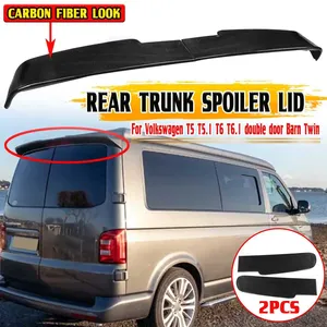 Aileron arrière de coffre noir/aspect fibre de carbone pour Volkswagen VW T5 T5.1 T6 T6.1 Double Porte Battante - Product Image 1