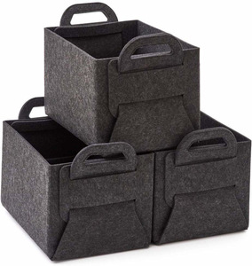Cesta plegable de almacenamiento de fieltro ecológica, organizador rectangular multifunción, artículos para bebés, regalos para niños, juguetes, estilo colorido - Product Image 6
