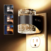 Veilleuse décorative à bulles en acrylique LOHAS 3CCT 3000K/4000K/5000K avec capteur automatique, prise murale LED pour chambre à coucher, enfants et adultes