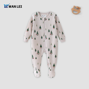 <span class=keywords><strong>Pyjama</strong></span> bébé en tricot côtelé très extensible, combinaison de nuit une pièce, combinaison douce pour nouveau-né, barboteuse élastique pour nourrisson - Product Image 1