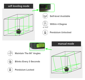 Nivel Láser Profesional <span class=keywords><strong>Huepar</strong></span> <span class=keywords><strong>903CG</strong></span> 3D con Haz Verde, Autonivelante, con Líneas Cruzadas - Product Image 3