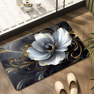 黑色和黑色的奢华花卉，优雅设计的花卉，贝恩的salle de bain，美食，沙龙 - Product Image 1