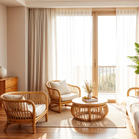 Ensemble de mobilier de chambre d'hôtel moderne en bois, double king size, avec canapé et fauteuil, pour projets hôteliers, durable et à prix compétitif
