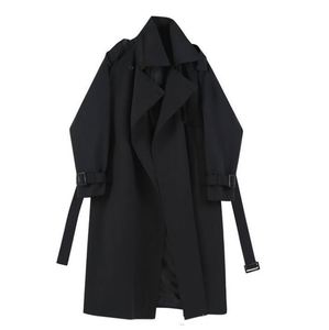 Otoño nuevo diseño elegante estilo británico <span class=keywords><strong>Tench</strong></span> Coat mujer de longitud media de cintura alta rompevientos Casual abrigo adelgazante - Product Image 3