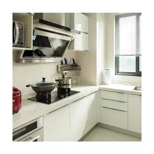 Mobiliário da cozinha personalizado madeira sólida armário de cozinha com preço de fábrica