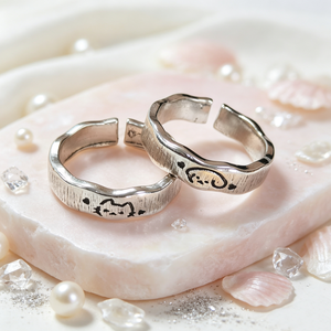 Anillo de Boda Sencillo de Talla Ajustable, Anillo de Pareja Moderno de Aleación para Mujer y Hombre, Regalo de San Valentín para Parejas, Joyería - Product Image 1