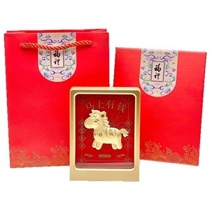 Instant Wealth Gold <b>Ornament</b> 999 Pure Gold Rectangle Feng Shui Home Decoration Gift Set For Chinese New Year - Product Image 5