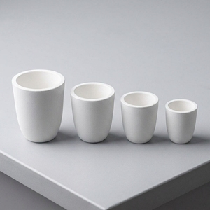 <span class=keywords><strong>Creuset</strong></span> en céramique d'alumine haute pureté 99 %, résistant à 1800 °C, pour fusion en laboratoire, en corindon, tailles personnalisées - Product Image 1