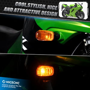 BEVINSEE, luz LED de señal de giro delantera y trasera para motocicleta, ámbar, blanca, para <span class=keywords><strong>Kawasaki</strong></span> <span class=keywords><strong>Ninja</strong></span>, 636, <span class=keywords><strong>600</strong></span>, Z750S, 2005, <span class=keywords><strong>2006</strong></span>, 25, - Product Image 6