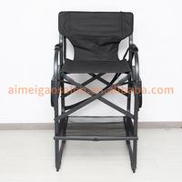 Chaise de maquillage pliante en alliage d'aluminium à haut pied chaise directrice élévatrice Double plateau appui-tête meubles commerciaux chaise de beauté