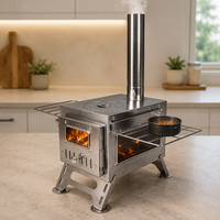 Barbecue portable au charbon de bois Zstuma, brasero, foyer extérieur, série de produits de jardin, lot de quatre