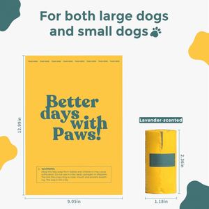 Rollos de Bolsas para Excremento de Perro, Bolsas para Excremento de Perro Extra Gruesas y a Prueba de Fugas, con Aroma a Lavanda, para Cachorros y Perros Grandes - Product Image 2