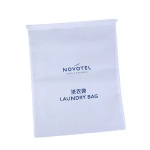 High Quality Non Woven Hotel Laundry Bag Drawstring Bag Home Washing Travel Laundry Bag